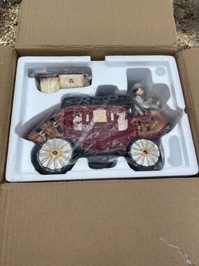 Wells Fargo Ceramic Stagecoach Cookie Jar-new